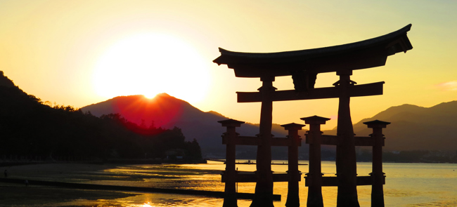 Sunset On Miyajima Island Japan By John Hettler